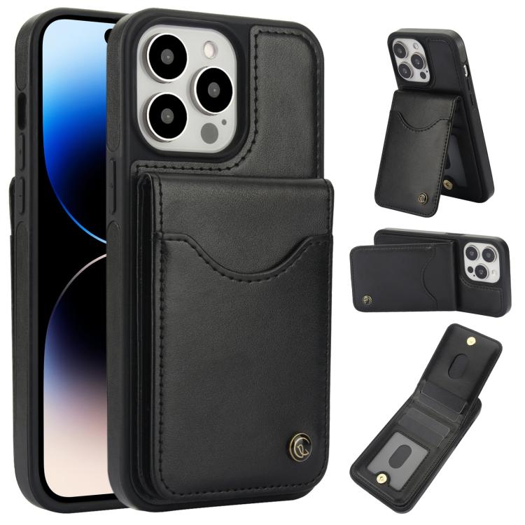 AwQuer Vertical Flip Card Bag Holder Leather Phone Case, For iPhone 14 / 13, For iPhone 14 Pro, For iPhone 14 Pro Max
