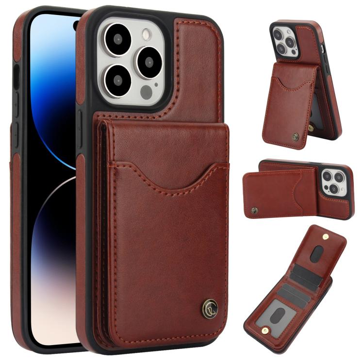 AwQuer Vertical Flip Card Bag Holder Leather Phone Case, For iPhone 14 / 13, For iPhone 14 Pro, For iPhone 14 Pro Max