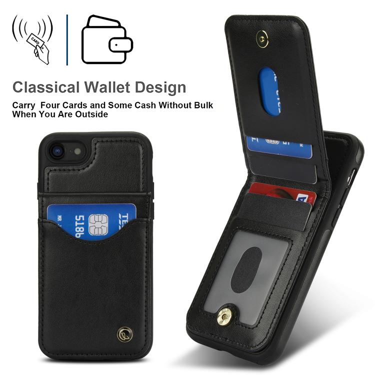 AwQuer Vertical Flip Card Bag Holder Leather Phone Case, For iPhone 7 / 8 / SE 2022, For iPhone 13 Pro Max, For iPhone 13 Pro