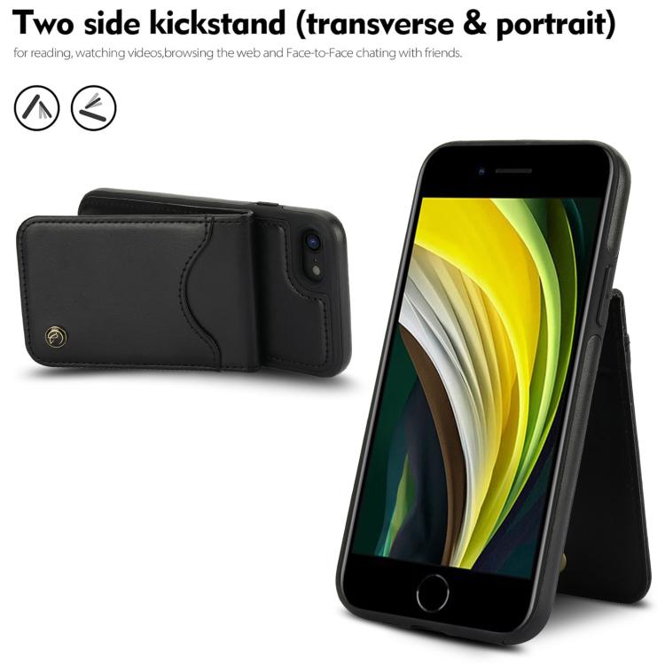 AwQuer Vertical Flip Card Bag Holder Leather Phone Case, For iPhone 7 / 8 / SE 2022, For iPhone 13 Pro Max, For iPhone 13 Pro