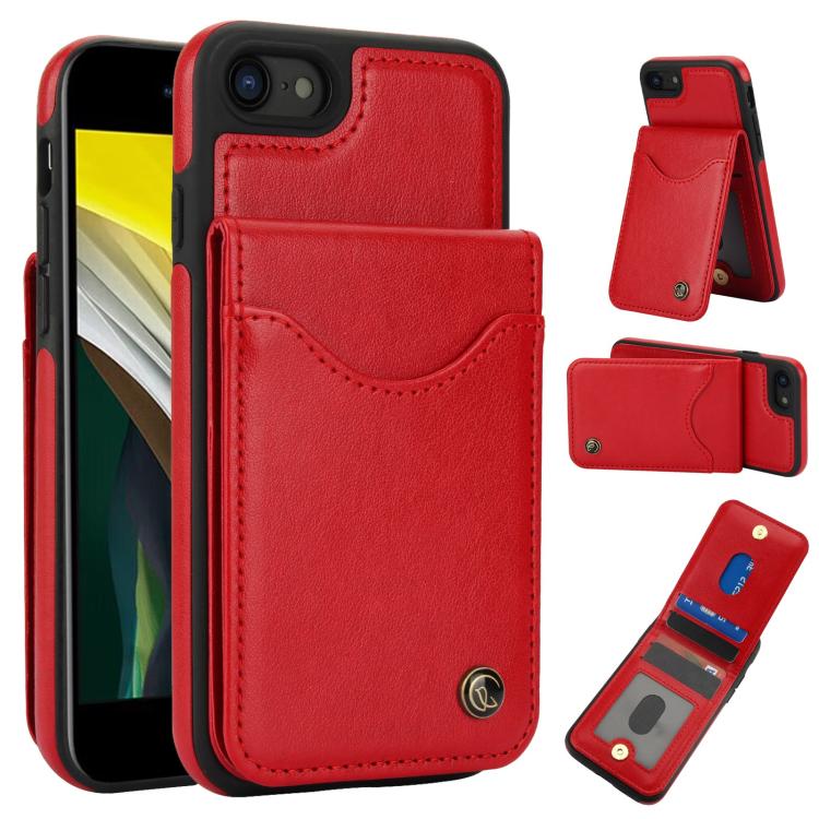 AwQuer Vertical Flip Card Bag Holder Leather Phone Case, For iPhone 7 / 8 / SE 2022, For iPhone 13 Pro Max, For iPhone 13 Pro