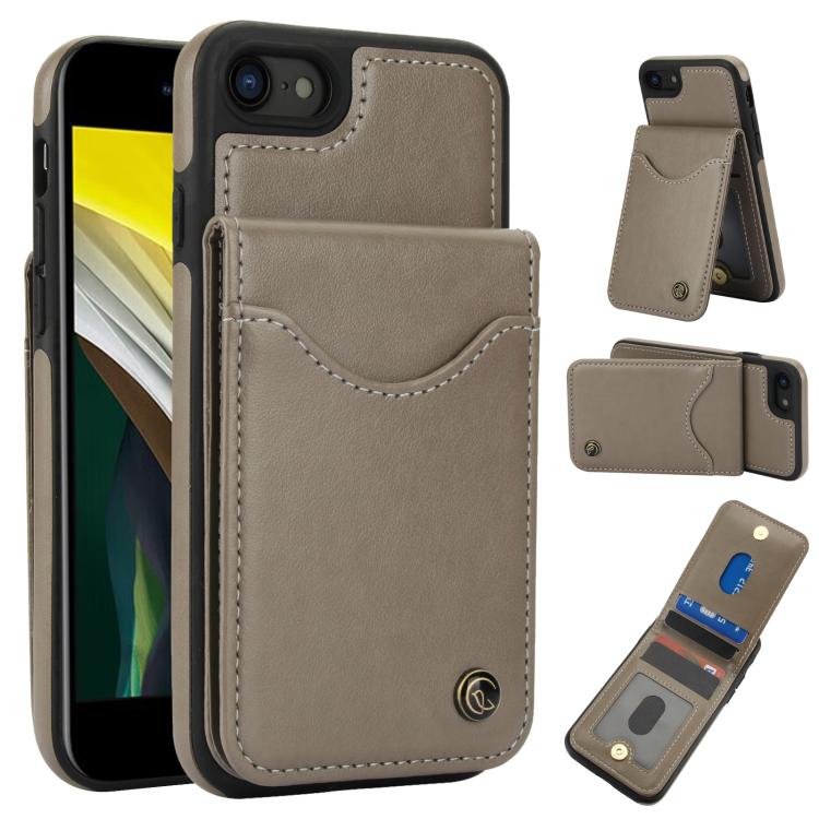AwQuer Vertical Flip Card Bag Holder Leather Phone Case, For iPhone 7 / 8 / SE 2022, For iPhone 13 Pro Max, For iPhone 13 Pro