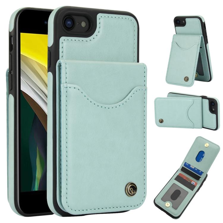 AwQuer Vertical Flip Card Bag Holder Leather Phone Case, For iPhone 7 / 8 / SE 2022, For iPhone 13 Pro Max, For iPhone 13 Pro