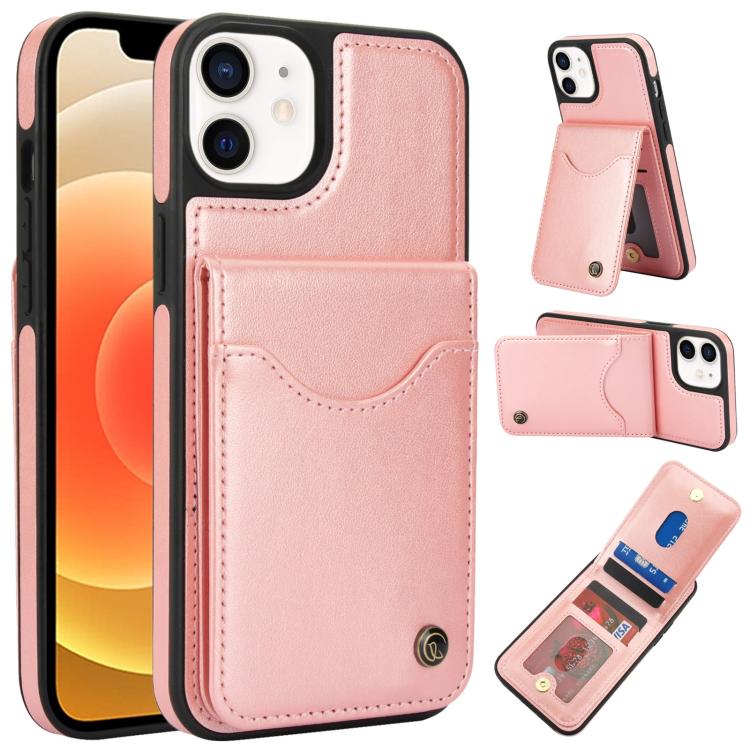 AwQuer Vertical Flip Card Bag Holder Leather Phone Case, For iPhone 12 / 12 Pro, For iPhone 12 Pro Max, For iPhone 11 Pro Max