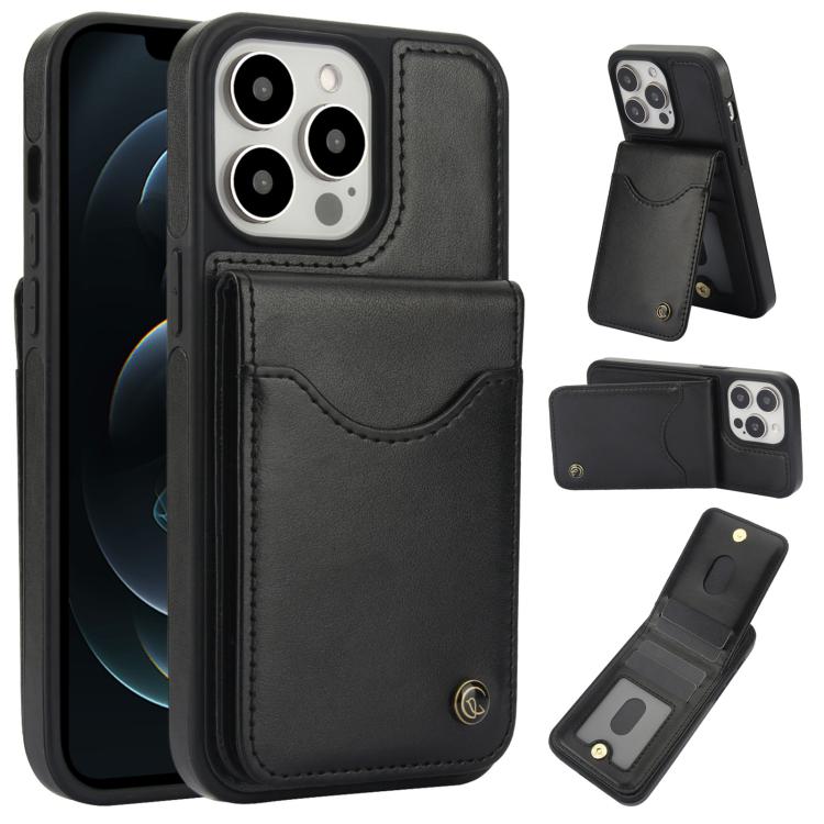 AwQuer Vertical Flip Card Bag Holder Leather Phone Case, For iPhone 12 / 12 Pro, For iPhone 12 Pro Max, For iPhone 11 Pro Max
