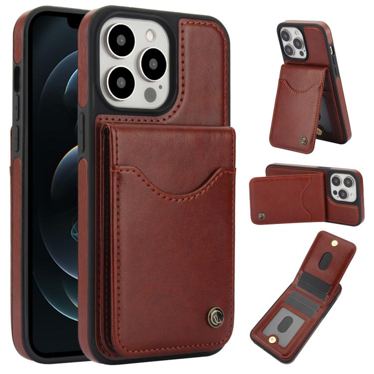 AwQuer Vertical Flip Card Bag Holder Leather Phone Case, For iPhone 12 / 12 Pro, For iPhone 12 Pro Max, For iPhone 11 Pro Max