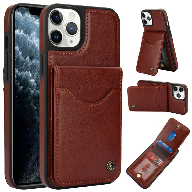 AwQuer Vertical Flip Card Bag Holder Leather Phone Case, For iPhone 12 / 12 Pro, For iPhone 12 Pro Max, For iPhone 11 Pro Max
