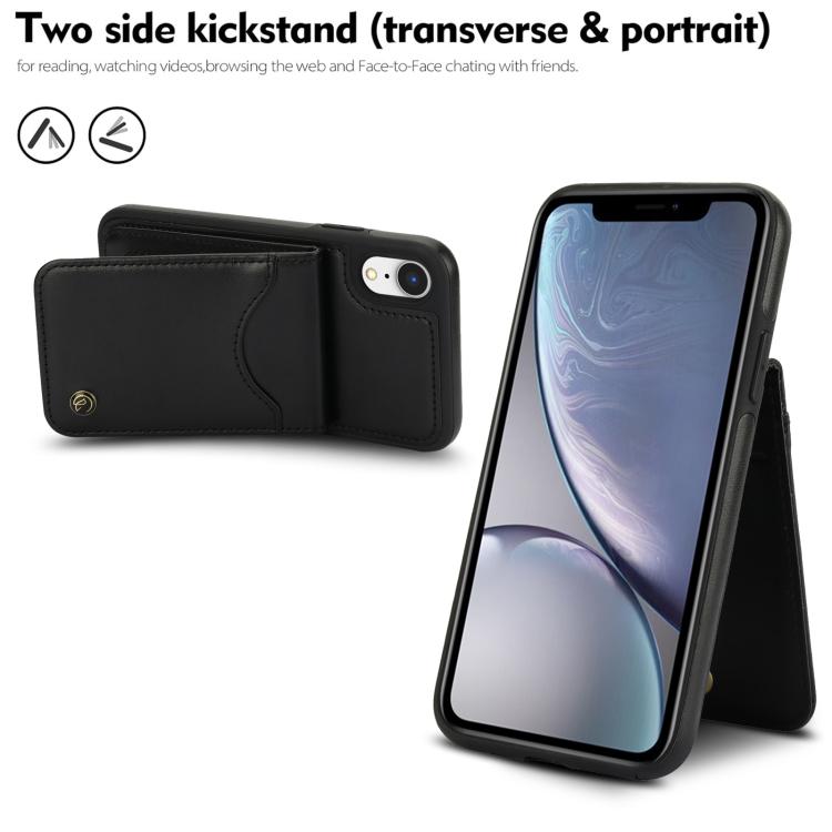 AwQuer Vertical Flip Card Bag Holder Leather Phone Case, For iPhone XR, For iPhone XS Max, For iPhone 7 Plus / 8 Plus
