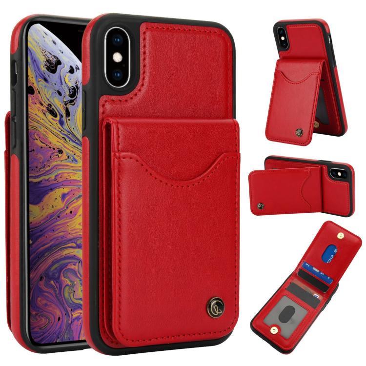 AwQuer Vertical Flip Card Bag Holder Leather Phone Case, For iPhone XR, For iPhone XS Max, For iPhone 7 Plus / 8 Plus