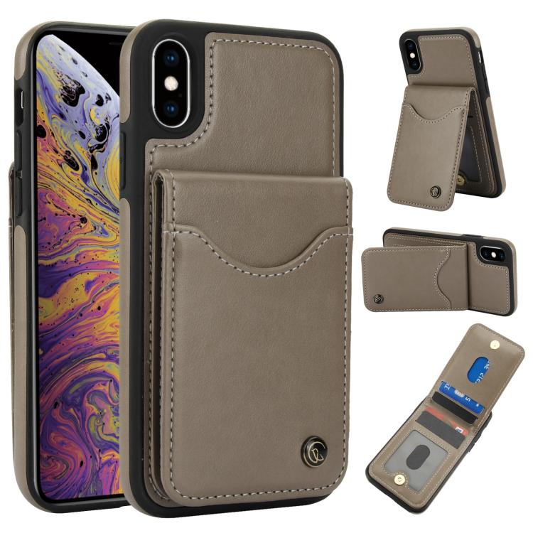 AwQuer Vertical Flip Card Bag Holder Leather Phone Case, For iPhone XR, For iPhone XS Max, For iPhone 7 Plus / 8 Plus