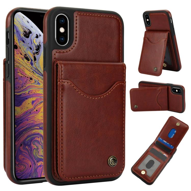 AwQuer Vertical Flip Card Bag Holder Leather Phone Case, For iPhone XR, For iPhone XS Max, For iPhone 7 Plus / 8 Plus
