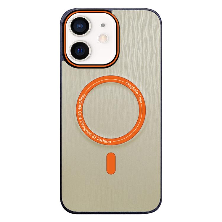 Contrast Color Imitation Wood Texture MagSafe Phone Case, For iPhone 12, For iPhone 12 Pro Max, For iPhone 12 Pro