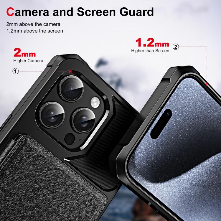 Horizontal Flip Card Bag Holder Leather Phone Case, For iPhone 14 Pro, For iPhone 14 Pro Max