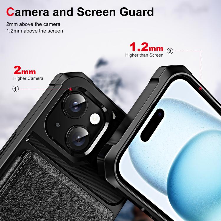 Horizontal Flip Card Bag Holder Leather Phone Case, For iPhone 15 Plus, For iPhone 15, For iPhone 14 Plus, For iPhone 14