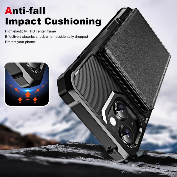 Horizontal Flip Card Bag Holder Leather Phone Case, For iPhone 15 Plus, For iPhone 15, For iPhone 14 Plus, For iPhone 14