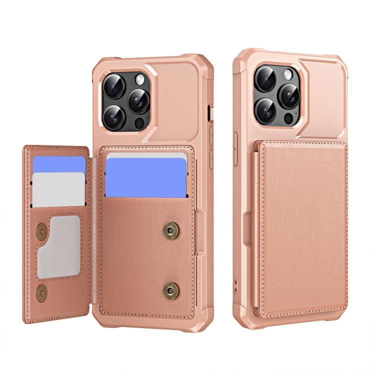 Horizontal Flip Card Bag Holder Leather Phone Case, For iPhone 16 Pro Max, For iPhone 16 Pro, For iPhone 15 Pro Max, For iPhone 15 Pro