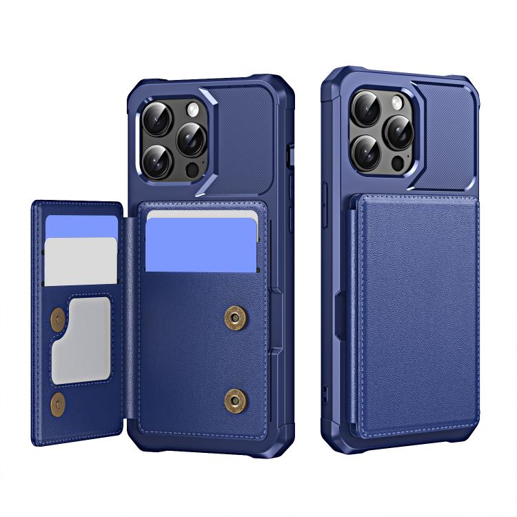 Horizontal Flip Card Bag Holder Leather Phone Case, For iPhone 16 Pro Max, For iPhone 16 Pro, For iPhone 15 Pro Max, For iPhone 15 Pro