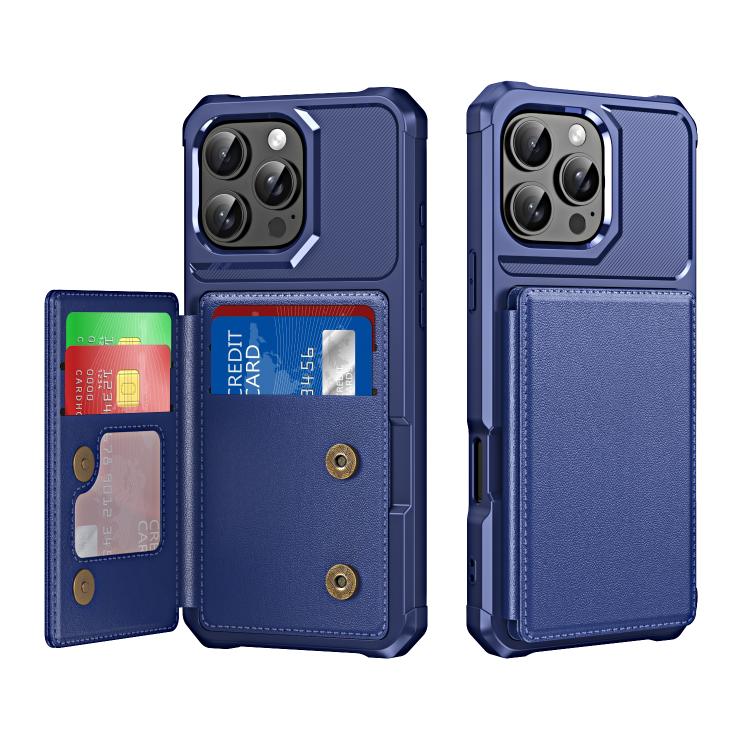 Horizontal Flip Card Bag Holder Leather Phone Case, For iPhone 16 Pro Max, For iPhone 16 Pro, For iPhone 15 Pro Max, For iPhone 15 Pro