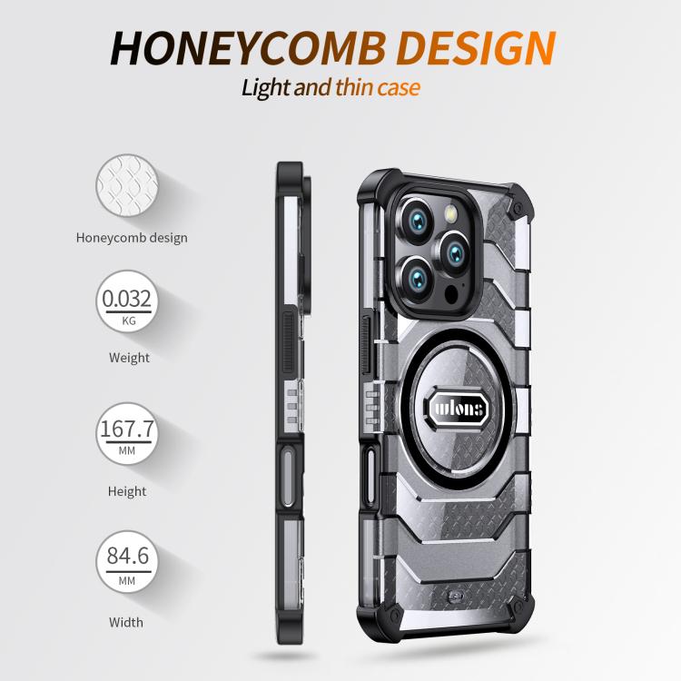 wlons Explorer Series PC Hybrid TPU MagSafe Magnetic Case, For iPhone 16 Pro Max, For iPhone 16 Pro, For iPhone 15 Pro Max, For iPhone 15 Pro, For iPhone 15