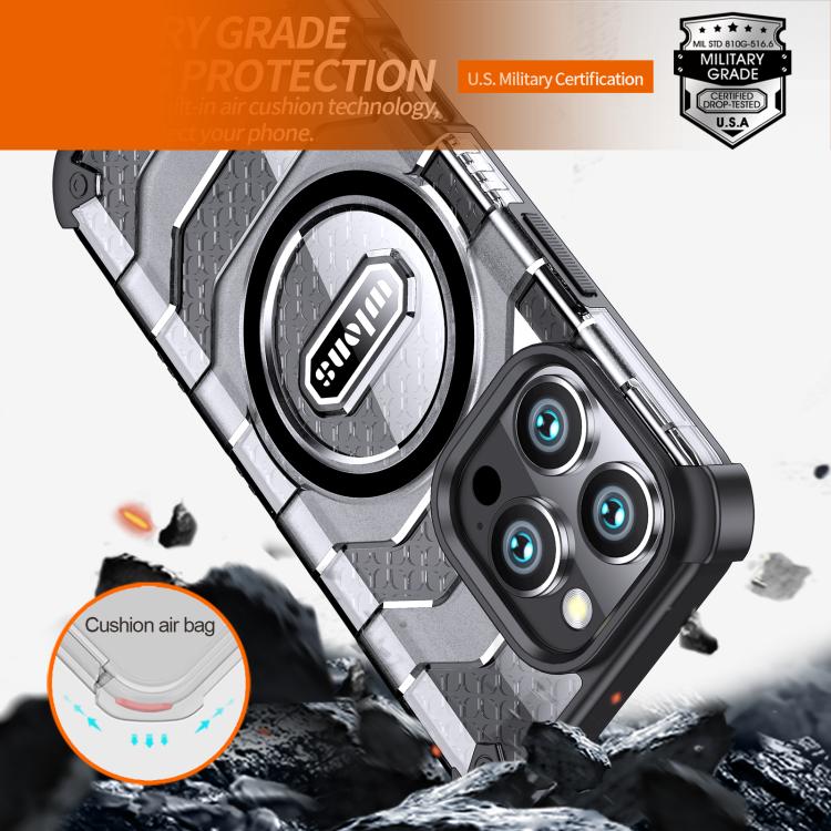 wlons Explorer Series PC Hybrid TPU MagSafe Magnetic Case, For iPhone 16 Pro Max, For iPhone 16 Pro, For iPhone 15 Pro Max, For iPhone 15 Pro, For iPhone 15
