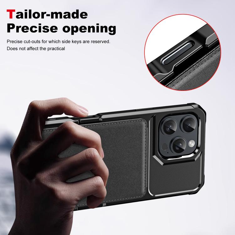 Vertical Flip Card Bag Holder Leather Phone Case, For iPhone 16 Pro Max, For iPhone 16 Pro, For iPhone 16 Plus, For iPhone 16