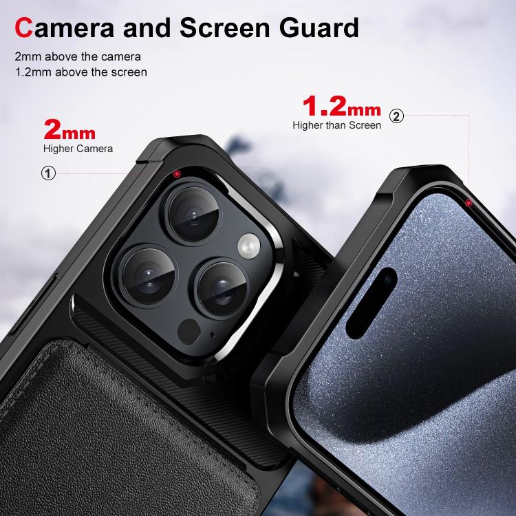 Vertical Flip Card Bag Holder Leather Phone Case, For iPhone 16 Pro Max, For iPhone 16 Pro, For iPhone 16 Plus, For iPhone 16