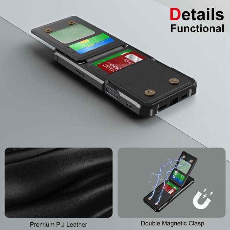 Vertical Flip Card Bag Holder Leather Phone Case, For iPhone 16 Pro Max, For iPhone 16 Pro, For iPhone 16 Plus, For iPhone 16