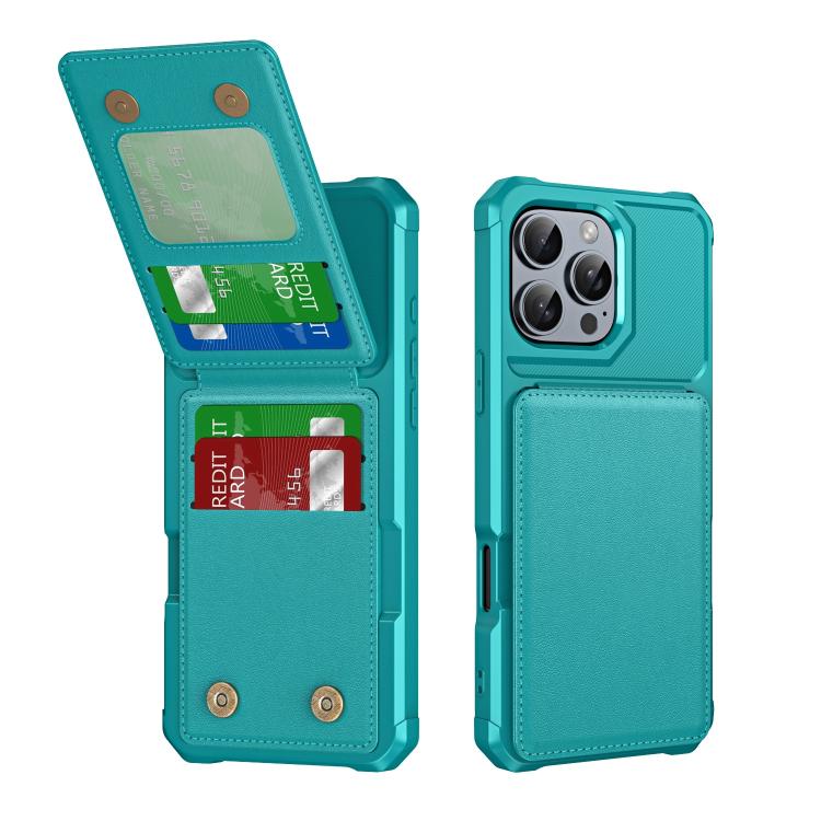 Vertical Flip Card Bag Holder Leather Phone Case, For iPhone 16 Pro Max, For iPhone 16 Pro, For iPhone 16 Plus, For iPhone 16