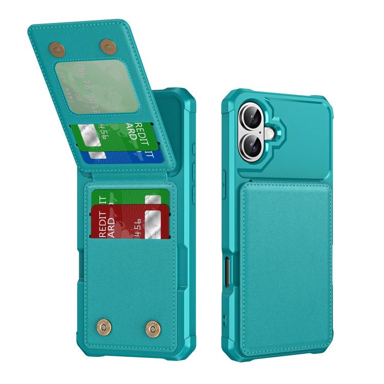 Vertical Flip Card Bag Holder Leather Phone Case, For iPhone 16 Pro Max, For iPhone 16 Pro, For iPhone 16 Plus, For iPhone 16