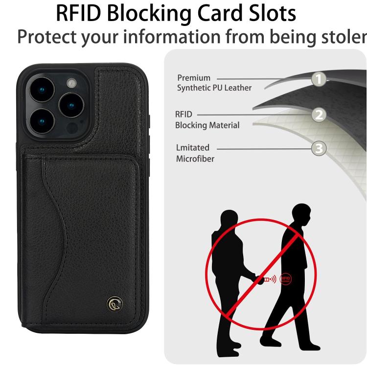 AwQuer Horizontal Flip Card Bag Holder Leather Phone Case, For iPhone 16 Pro Max, For iPhone 16 Pro, For iPhone 16 Plus, For iPhone 16
