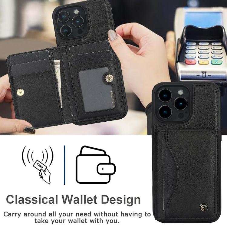 AwQuer Horizontal Flip Card Bag Holder Leather Phone Case, For iPhone 16 Pro Max, For iPhone 16 Pro, For iPhone 16 Plus, For iPhone 16
