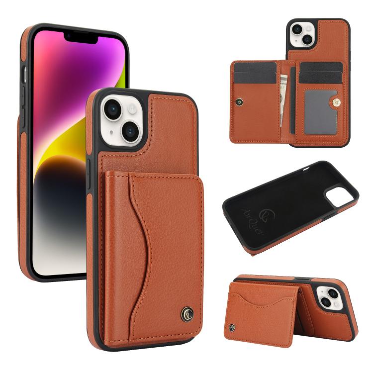 AwQuer Horizontal Flip Card Bag Holder Leather Phone Case, For iPhone 14 Plus, For iPhone 14 / 13, For iPhone 14 Pro, For iPhone 14 Pro Max