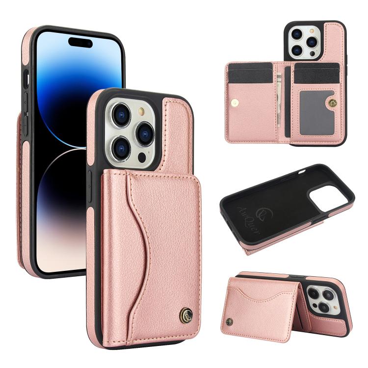 AwQuer Horizontal Flip Card Bag Holder Leather Phone Case, For iPhone 14 Plus, For iPhone 14 / 13, For iPhone 14 Pro, For iPhone 14 Pro Max