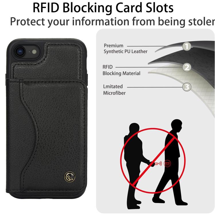 AwQuer Horizontal Flip Card Bag Holder Leather Phone Case, For iPhone 7 / 8 / SE 2022, For iPhone 13 Pro Max, For iPhone 13 Pro, For iPhone 12 / 12 Pro