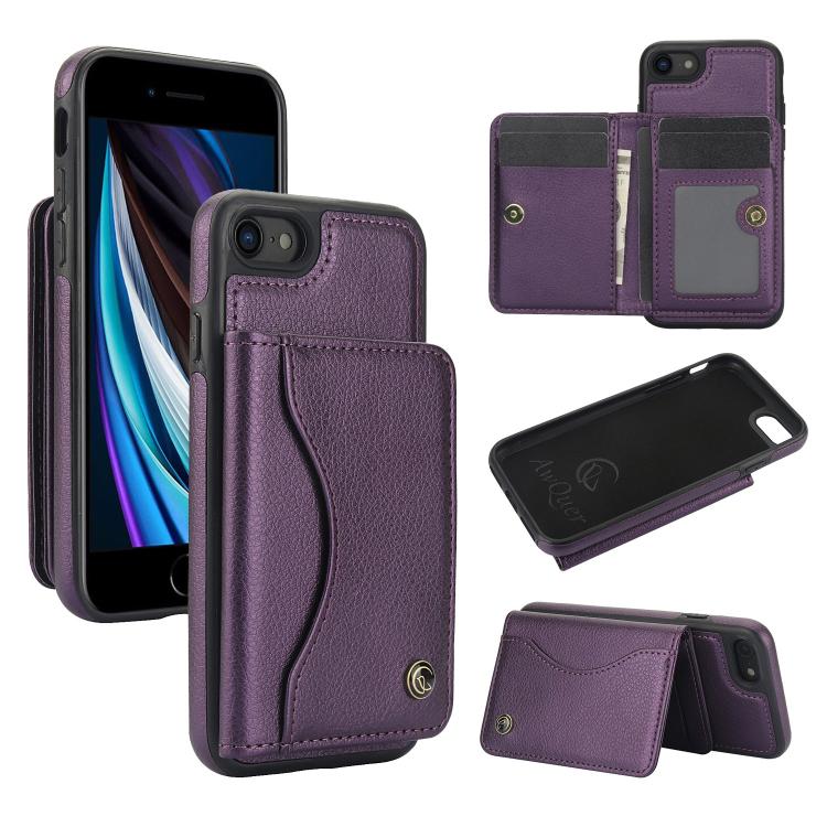 AwQuer Horizontal Flip Card Bag Holder Leather Phone Case, For iPhone 7 / 8 / SE 2022, For iPhone 13 Pro Max, For iPhone 13 Pro, For iPhone 12 / 12 Pro