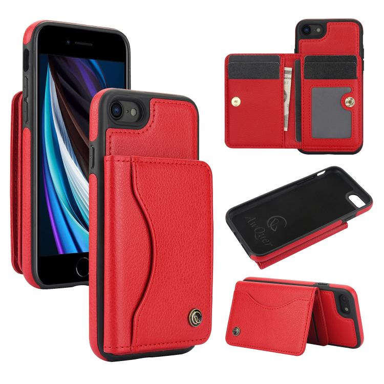 AwQuer Horizontal Flip Card Bag Holder Leather Phone Case, For iPhone 7 / 8 / SE 2022, For iPhone 13 Pro Max, For iPhone 13 Pro, For iPhone 12 / 12 Pro