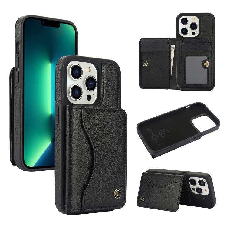 AwQuer Horizontal Flip Card Bag Holder Leather Phone Case, For iPhone 7 / 8 / SE 2022, For iPhone 13 Pro Max, For iPhone 13 Pro, For iPhone 12 / 12 Pro