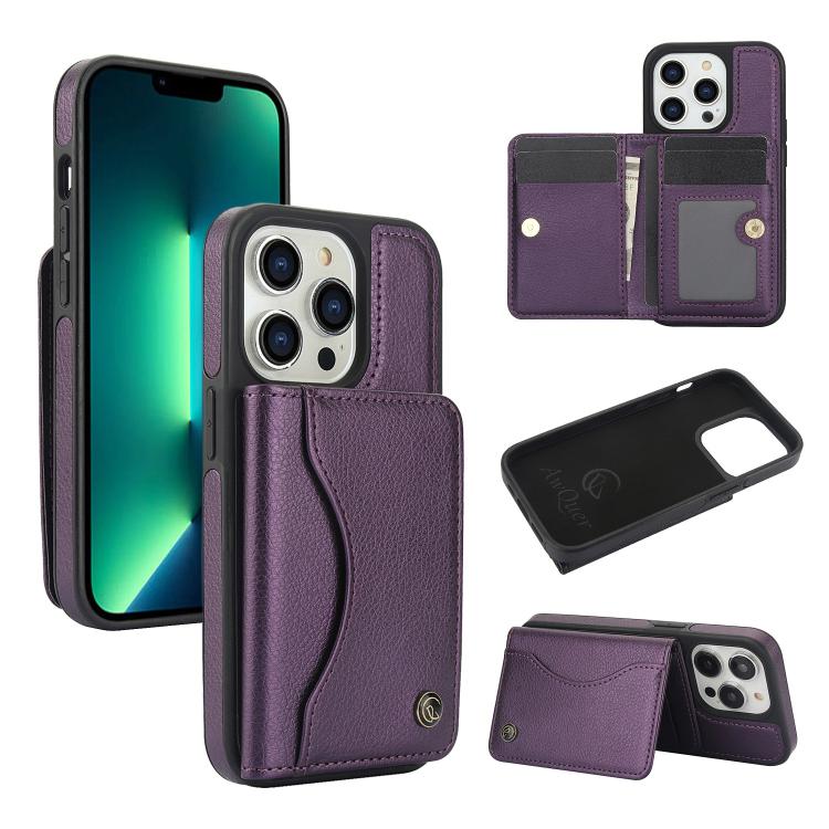 AwQuer Horizontal Flip Card Bag Holder Leather Phone Case, For iPhone 7 / 8 / SE 2022, For iPhone 13 Pro Max, For iPhone 13 Pro, For iPhone 12 / 12 Pro