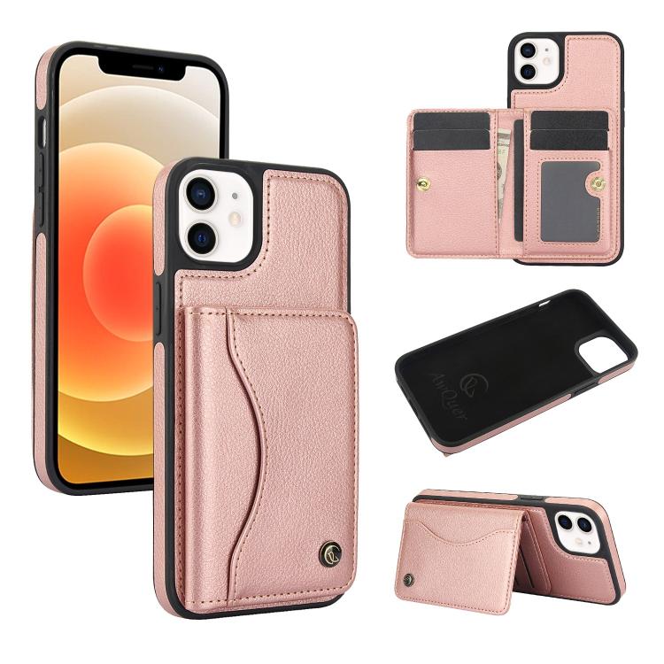 AwQuer Horizontal Flip Card Bag Holder Leather Phone Case, For iPhone 7 / 8 / SE 2022, For iPhone 13 Pro Max, For iPhone 13 Pro, For iPhone 12 / 12 Pro