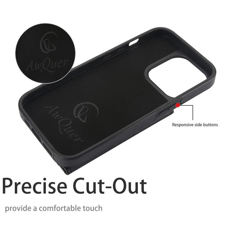 AwQuer Horizontal Flip Card Bag Holder Leather Phone Case, For iPhone 12 Pro Max, For iPhone 11 Pro Max, For iPhone 11, For iPhone 11 Pro