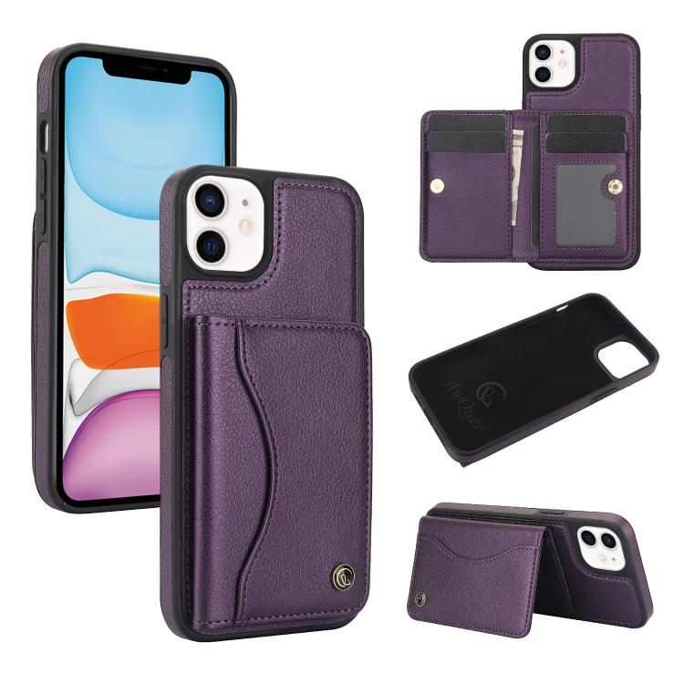 AwQuer Horizontal Flip Card Bag Holder Leather Phone Case, For iPhone 12 Pro Max, For iPhone 11 Pro Max, For iPhone 11, For iPhone 11 Pro