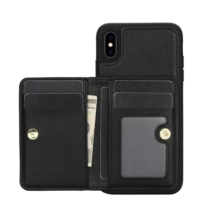 AwQuer Horizontal Flip Card Bag Holder Leather Phone Case, For iPhone X / XS, For iPhone XR, For iPhone XS Max, For iPhone 7 Plus / 8 Plus