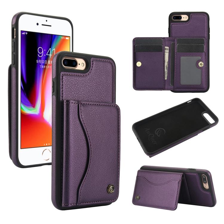 AwQuer Horizontal Flip Card Bag Holder Leather Phone Case, For iPhone X / XS, For iPhone XR, For iPhone XS Max, For iPhone 7 Plus / 8 Plus