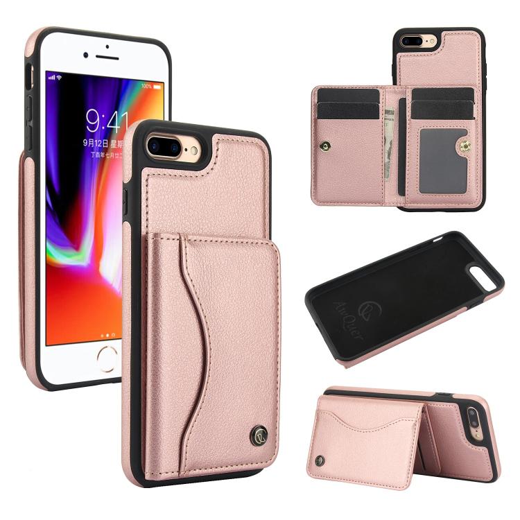 AwQuer Horizontal Flip Card Bag Holder Leather Phone Case, For iPhone X / XS, For iPhone XR, For iPhone XS Max, For iPhone 7 Plus / 8 Plus
