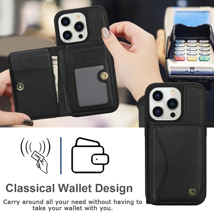 AwQuer Horizontal Flip Card Bag Holder Leather Phone Case, For iPhone 15 Pro Max, For iPhone 15 Pro, For iPhone 15 Plus, For iPhone 15