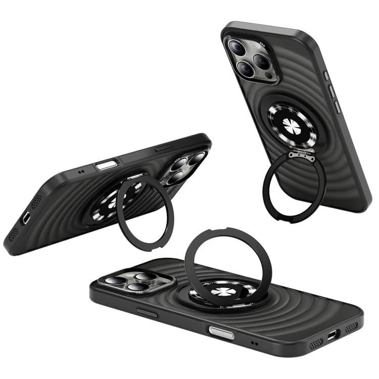 Skin Ripples MagSafe Holder Phone Case, For iPhone 16 Pro Max, For iPhone 16 Pro, For iPhone 16, For iPhone 15 Pro Max