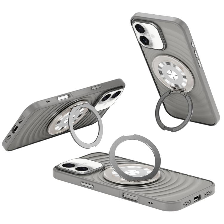 Skin Ripples MagSafe Holder Phone Case, For iPhone 16 Pro Max, For iPhone 16 Pro, For iPhone 16, For iPhone 15 Pro Max