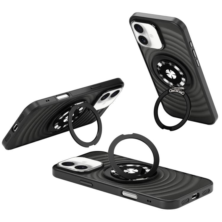 Skin Ripples MagSafe Holder Phone Case, For iPhone 16 Pro Max, For iPhone 16 Pro, For iPhone 16, For iPhone 15 Pro Max