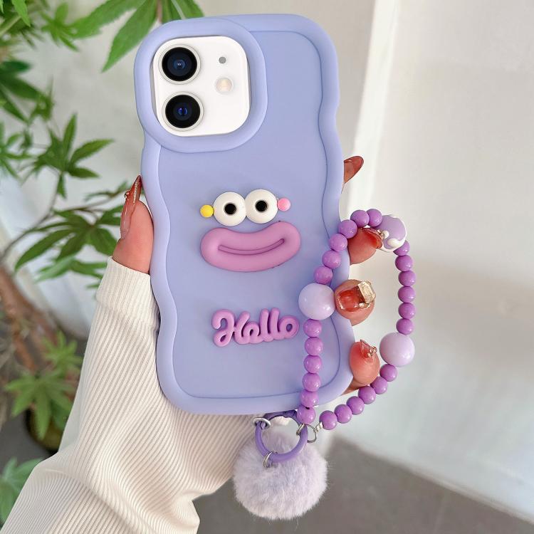 Cartoon Sausage Mouth TPU Phone Case with Bead Chain, For iPhone 13 Pro Max, For iPhone 13 Pro, For iPhone 13, For iPhone 12