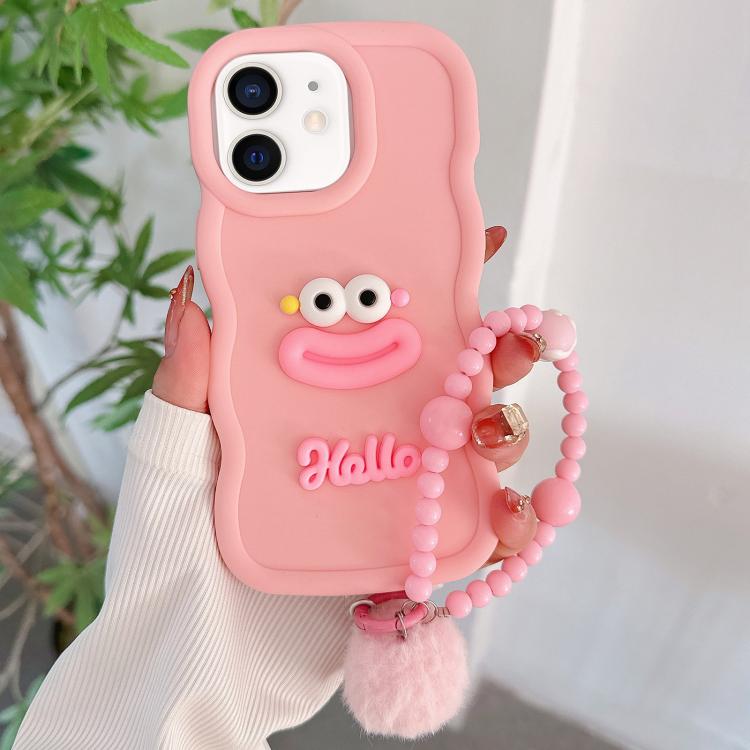 Cartoon Sausage Mouth TPU Phone Case with Bead Chain, For iPhone 12 Pro Max, For iPhone 12 Pro, For iPhone 11 Pro Max, For iPhone 11